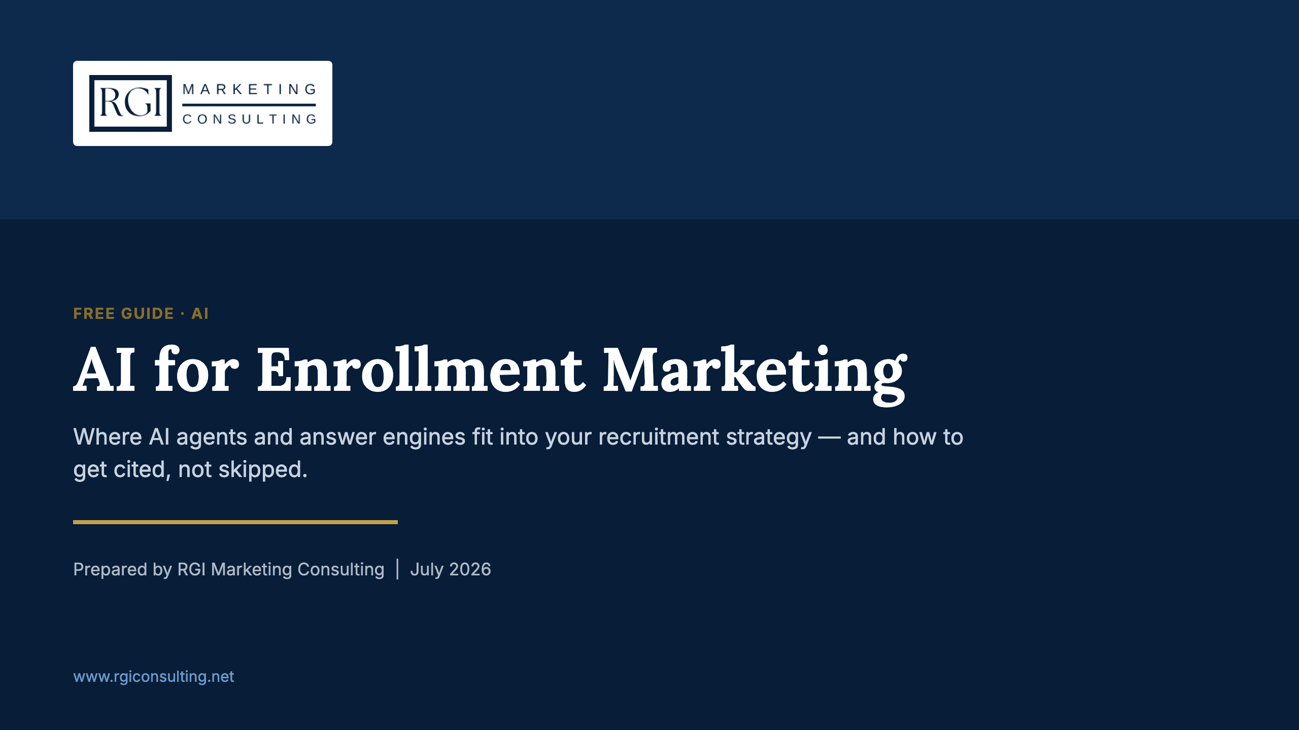 AI for Enrollment Marketing — cover