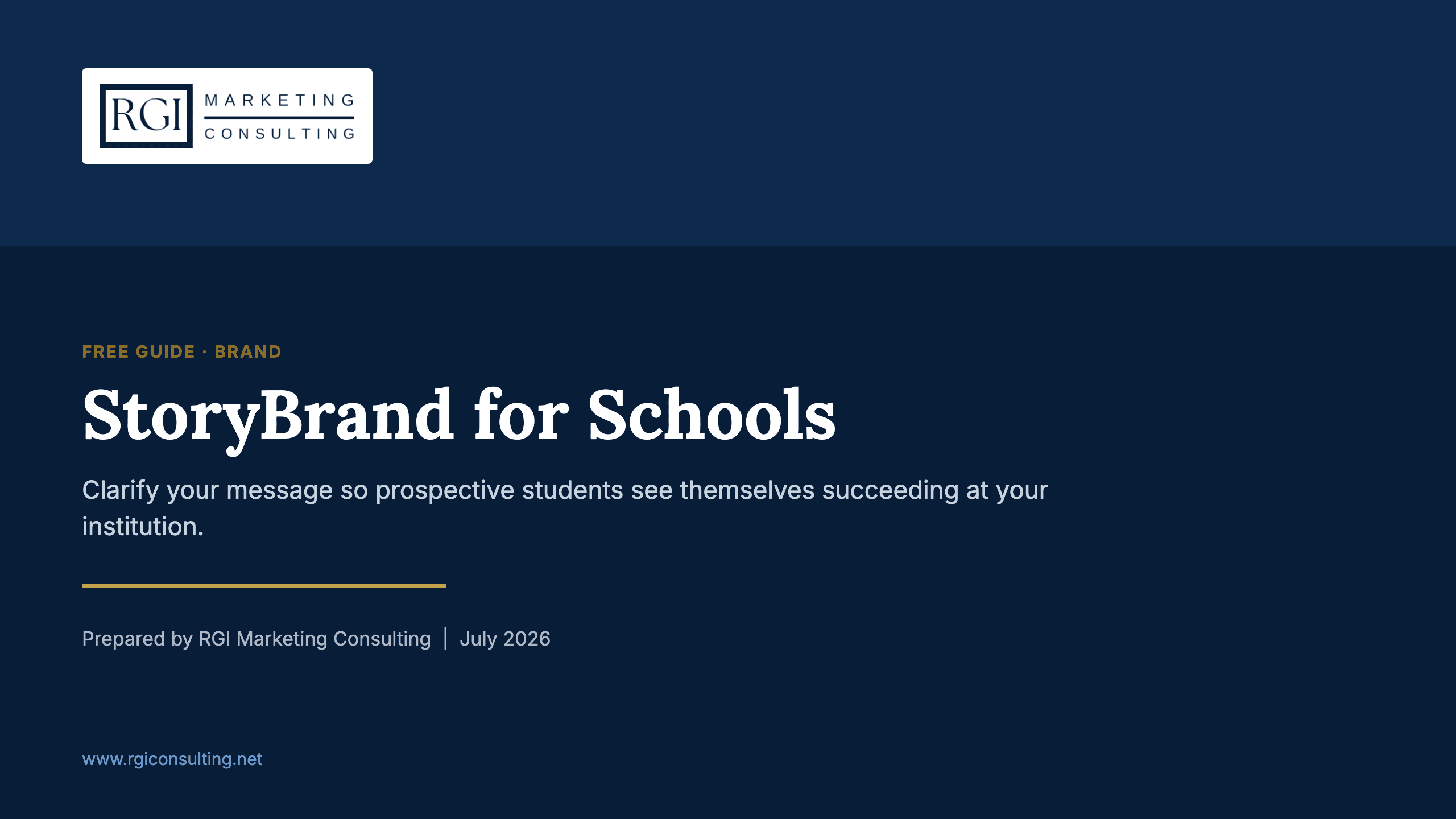 StoryBrand for Schools — cover